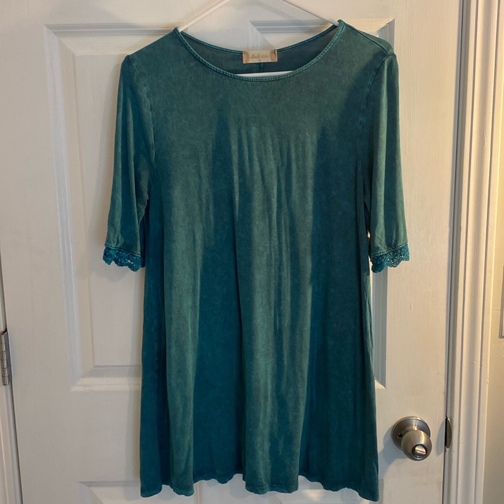 Washed Turquoise Altar’d State Flowy top